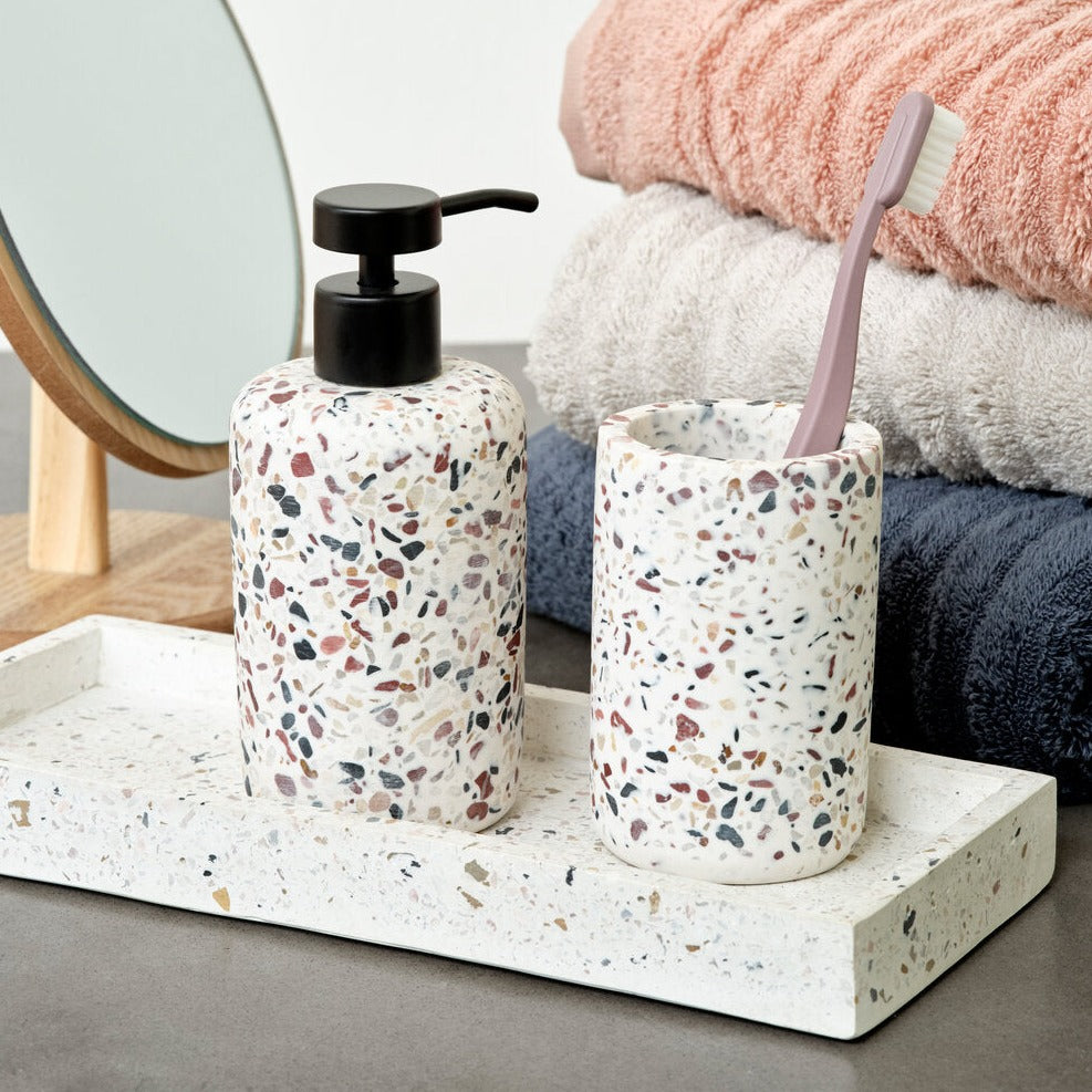 Terrazzo sæbedispenser - brun